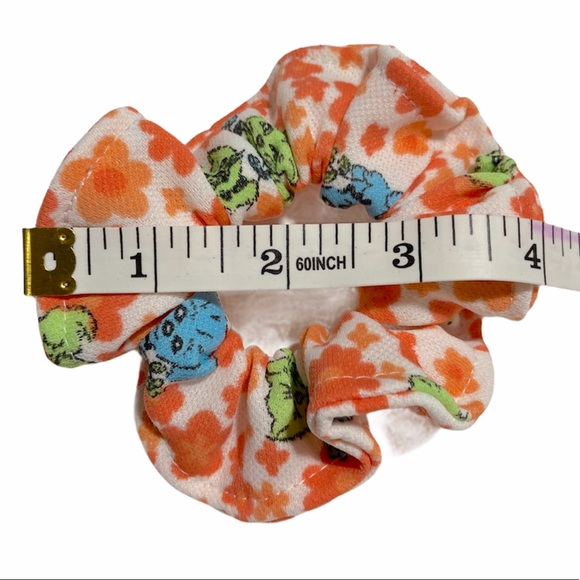 Handmade Scrunchies 4 Pieces Mixed Fabrics Mixed Color - Picture 9 of 11